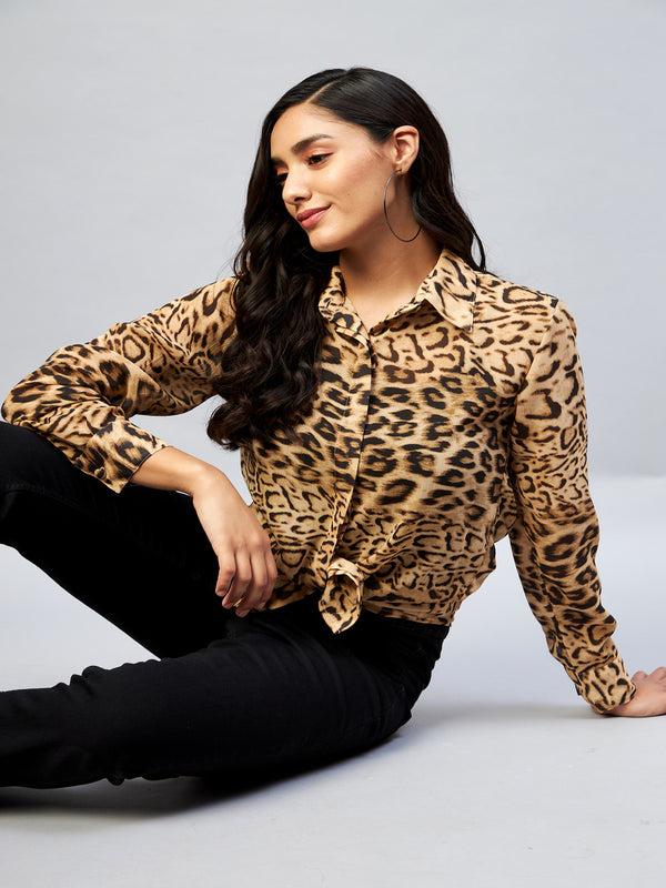 delan Leopard Printed Shirt