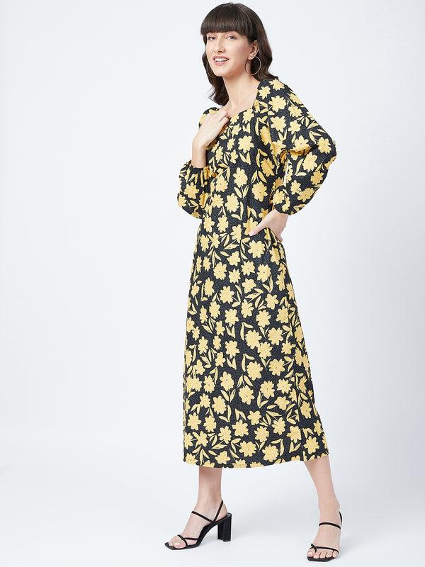 Delan Midnight Bloom Floral Maxi Dress