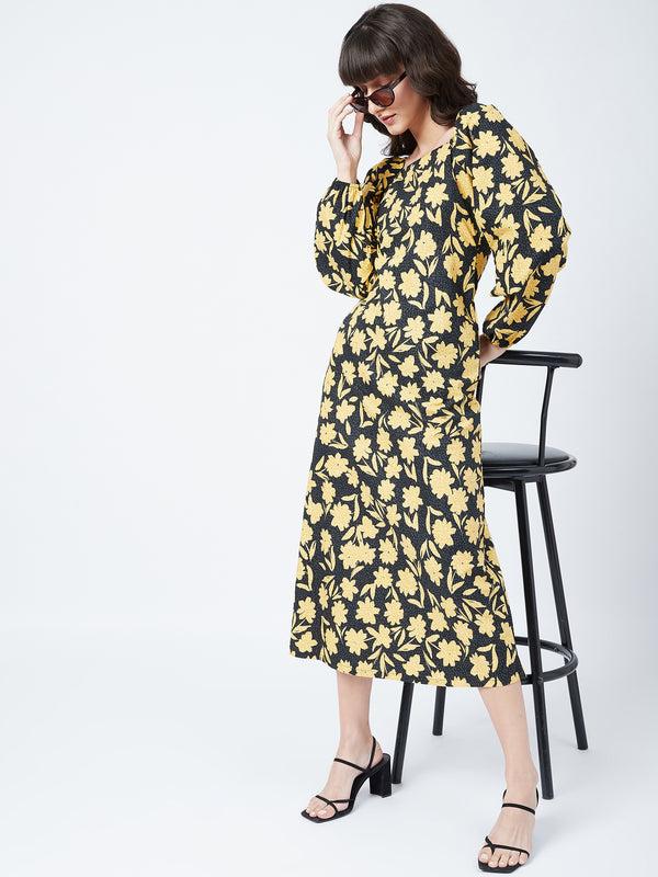 delan Midnight Bloom Floral Maxi Dress