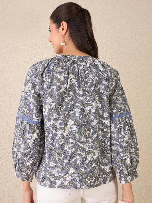 Delan Paisley Drift Blouse