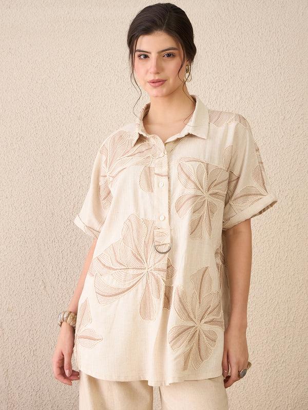 Delan Palm Dusk Blouse
