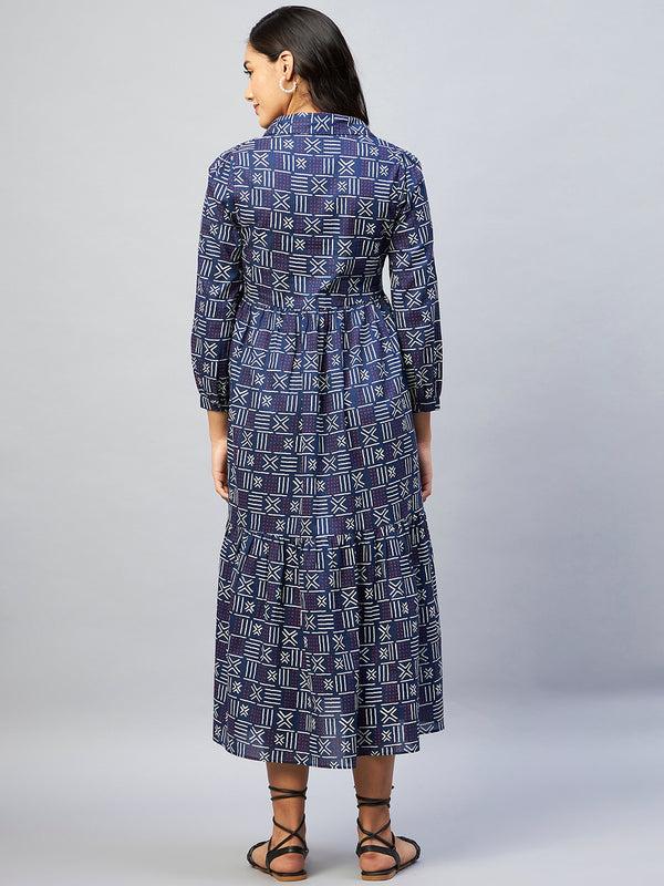 Delan Printed Midi Dress
