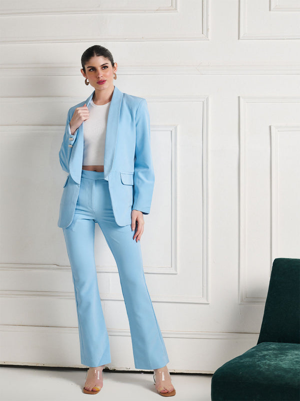 Delan Shawl Collar Long Blazer For Women