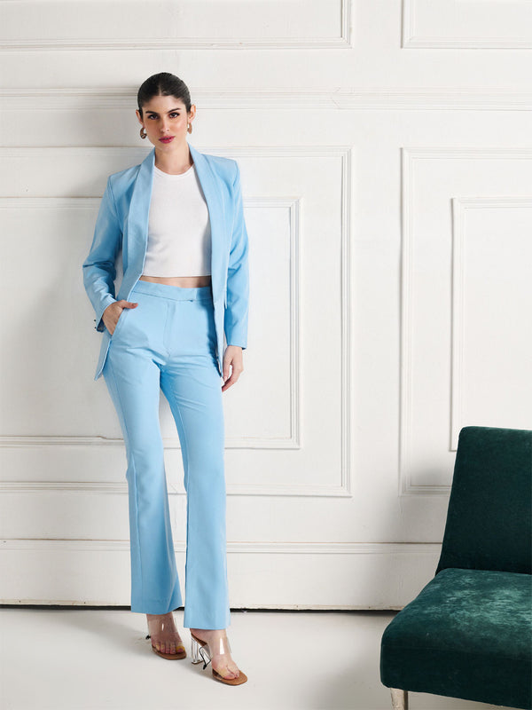 Delan Shawl Collar Long Blazer For Women