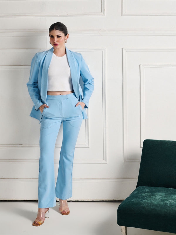 delan Shawl Collar Long Blazer for Women