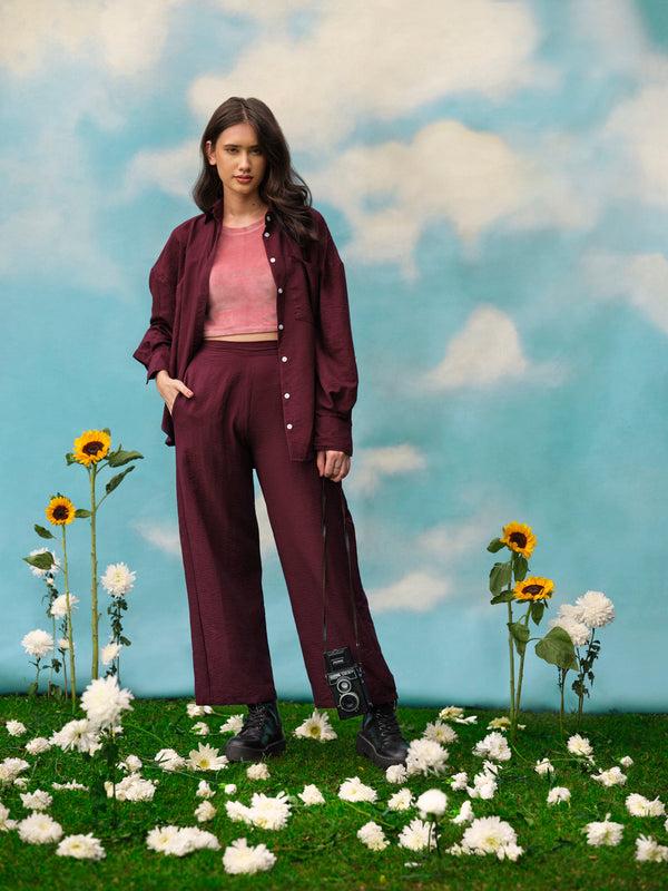 delan Solids Trendy Cotton Twill Coords Set