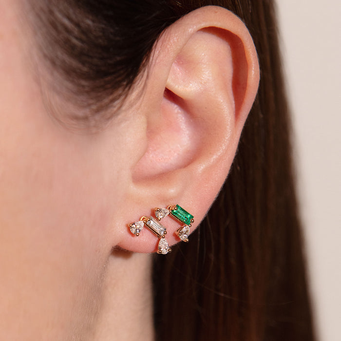 Delfina Delettrez Dancing Diamonds Baguette Earring