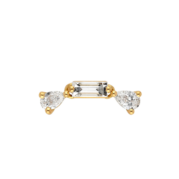 delfina delettrez Dancing Diamonds baguette earring