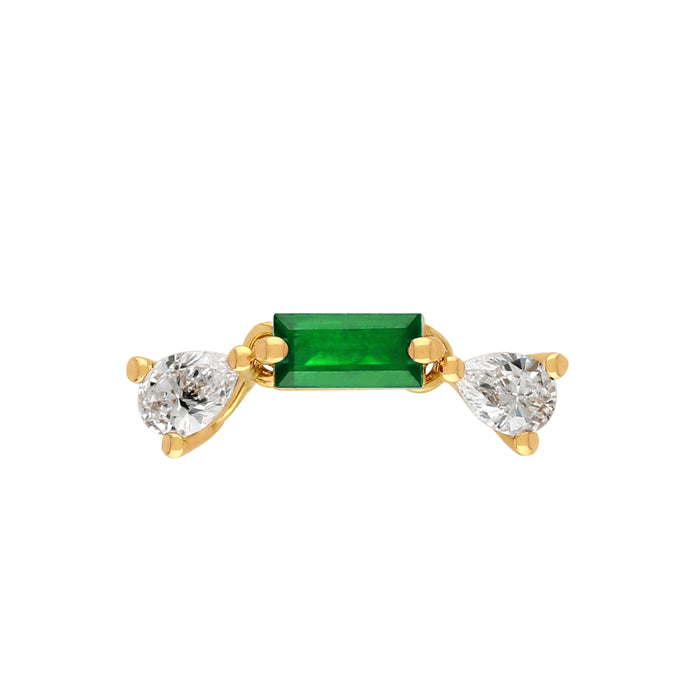 delfina delettrez Dancing Diamonds baguette earring