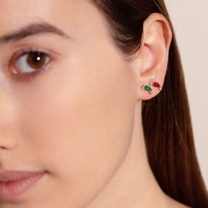 delfina delettrez Dancing Diamonds marquise earring