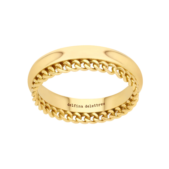 delfina delettrez Chain wedding band
