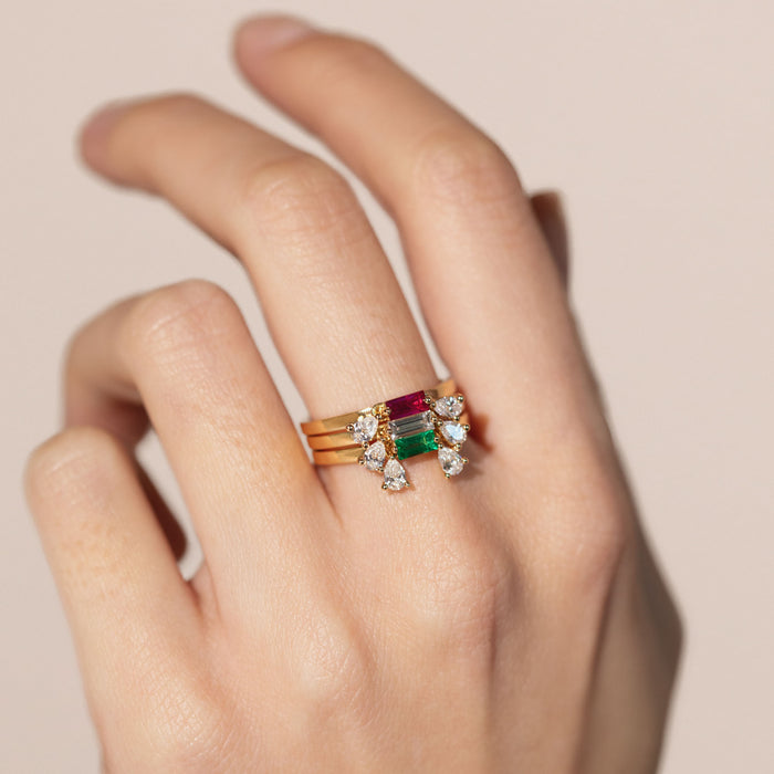 delfina delettrez Dancing Diamonds baguette ring