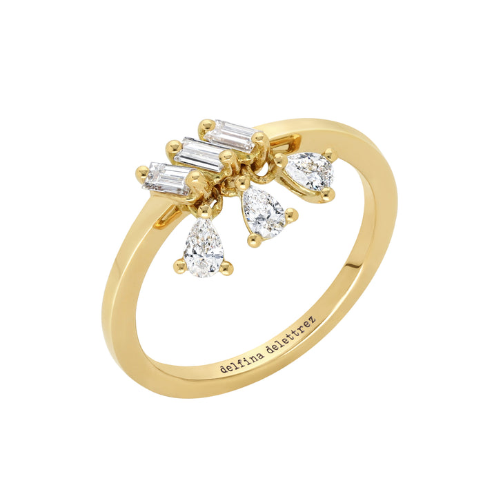 delfina delettrez Dancing Diamonds baguette ring