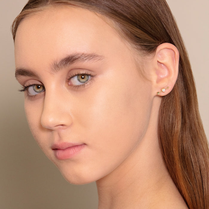 delfina delettrez Dardo diamond heart earring