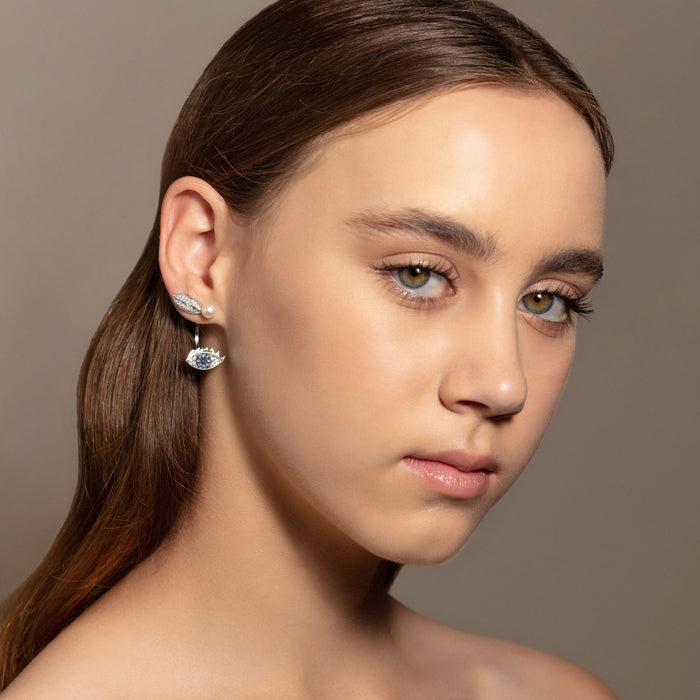 Delfina Delettrez Diamond Lips Stud Earring