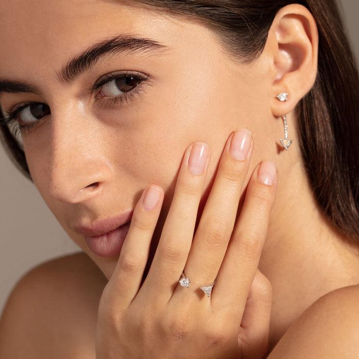 Delfina Delettrez Dot & Triangle Piercing Earring