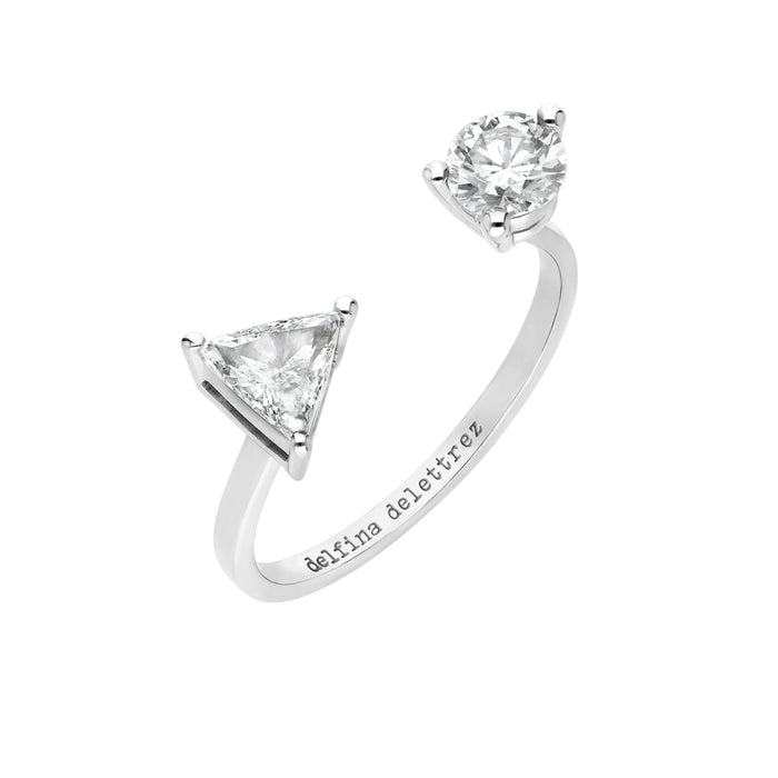 delfina delettrez Dot & triangle piercing ring
