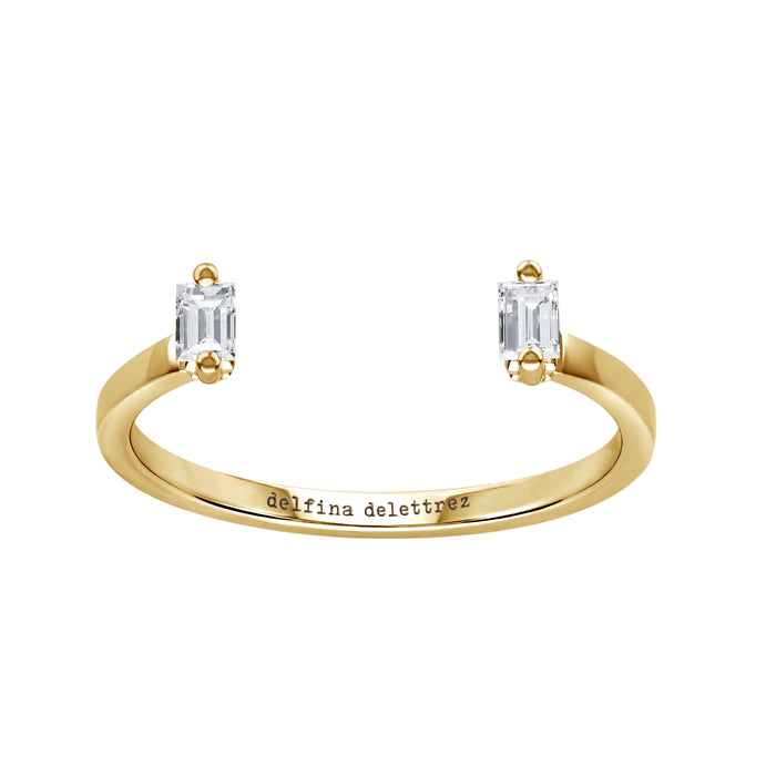 Delfina Delettrez Dots Baguette Ring