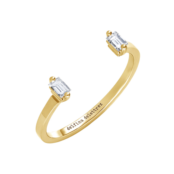 Delfina Delettrez Dots Baguette Ring