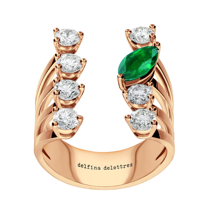 delfina Delettrez Dots Emerald Ring