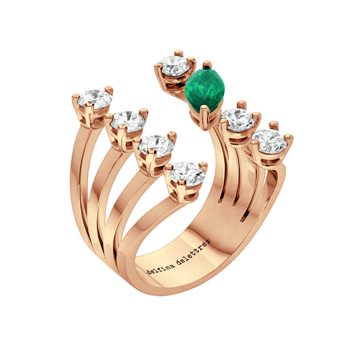 delfina Delettrez Dots Emerald Ring