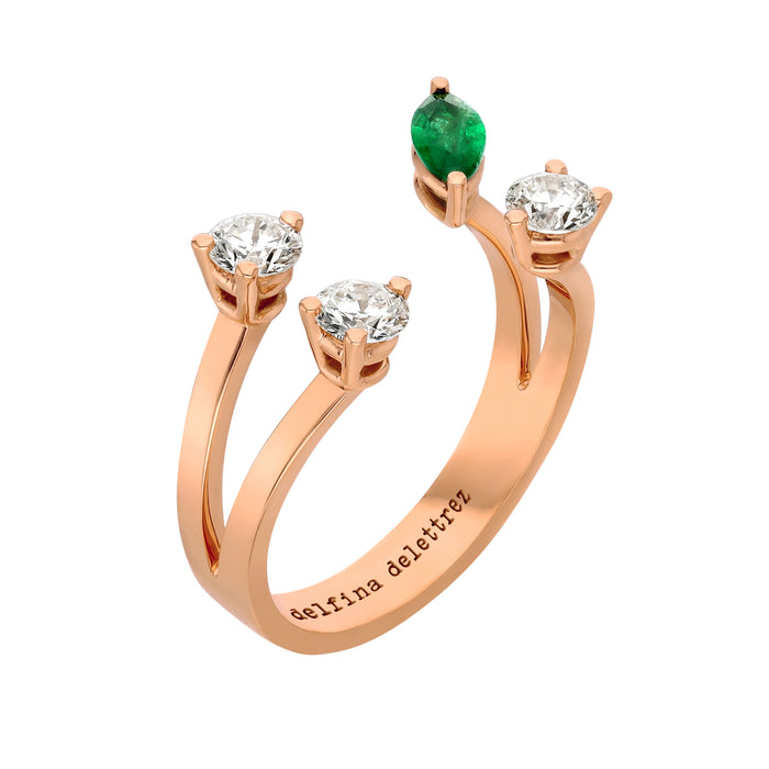 Delfina Delettrez Dots Emerald Ring