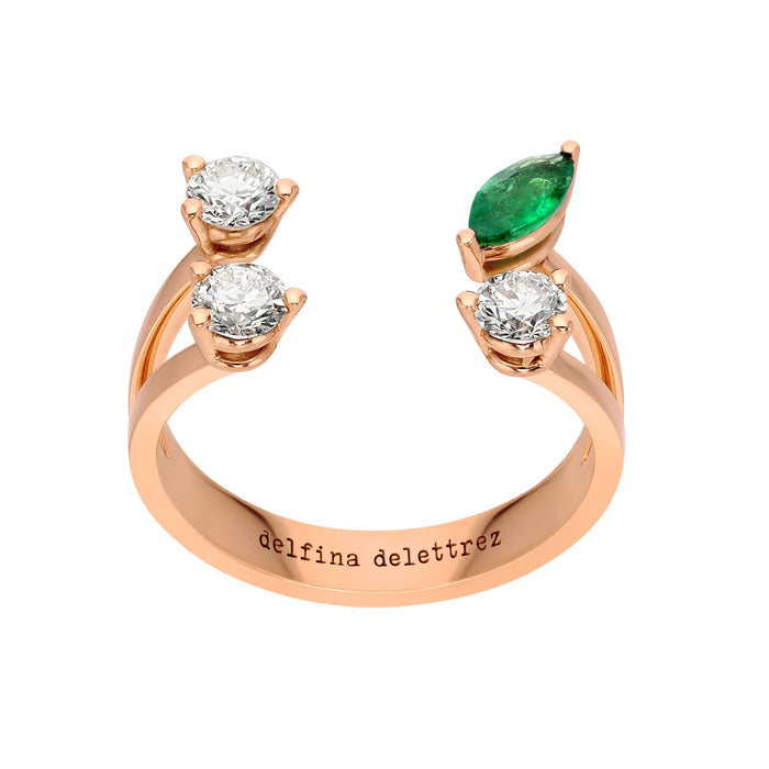delfina delettrez Dots emerald ring