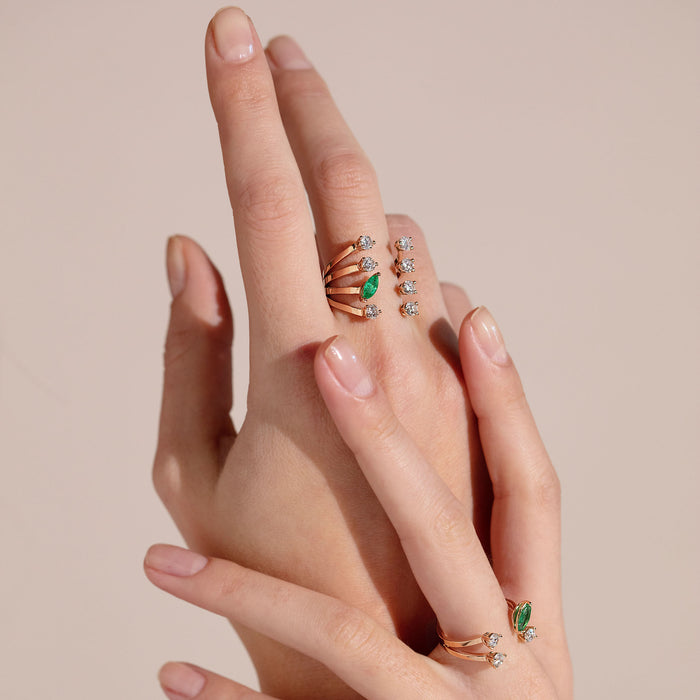 delfina delettrez Dots emerald ring