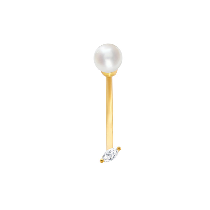 Delfina Delettrez Dots Marquise Piercing Earring