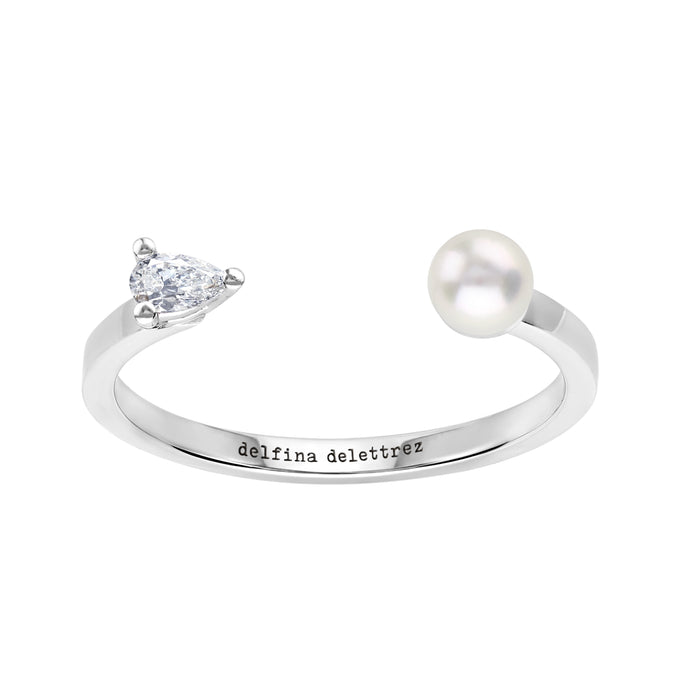 Delfina Delettrez Dots Pearl And Drop Ring