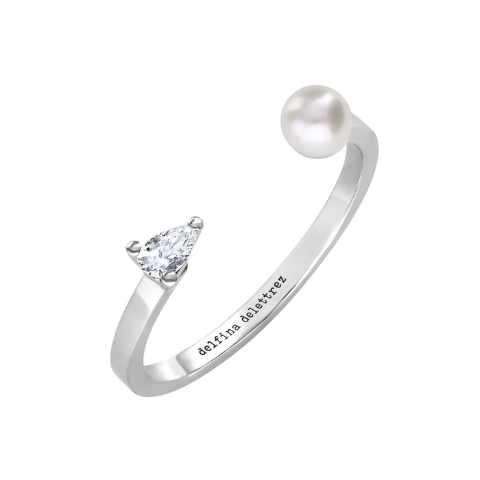 Delfina Delettrez Dots Pearl And Drop Ring