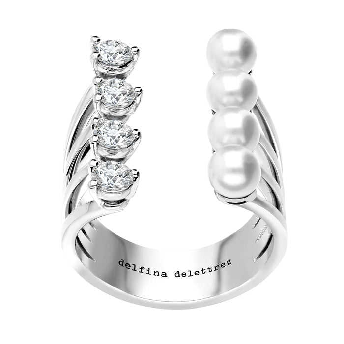 delfina delettrez Dots pearl ring