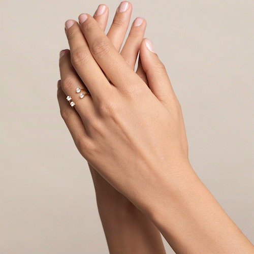 delfina delettrez Dots ring duo set