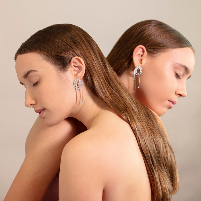 Delfina Delettrez Double Loop Tennis Earrings