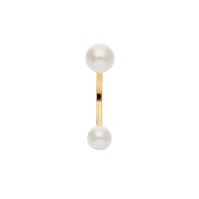 Delfina Delettrez Double Pearl Piercing Earring