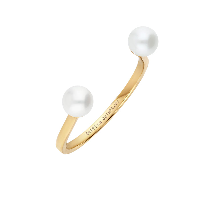 Delfina Delettrez Double Pearl Piercing Ring