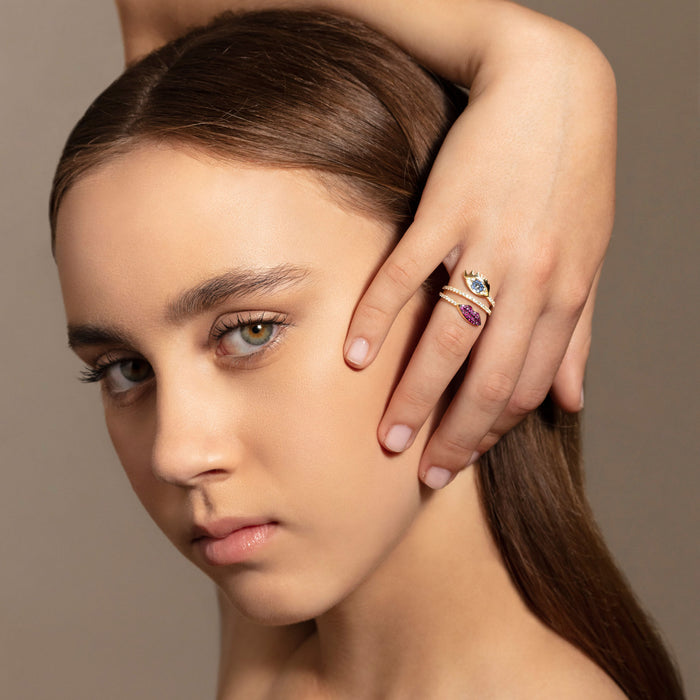 delfina delettrez Eye and lips ring