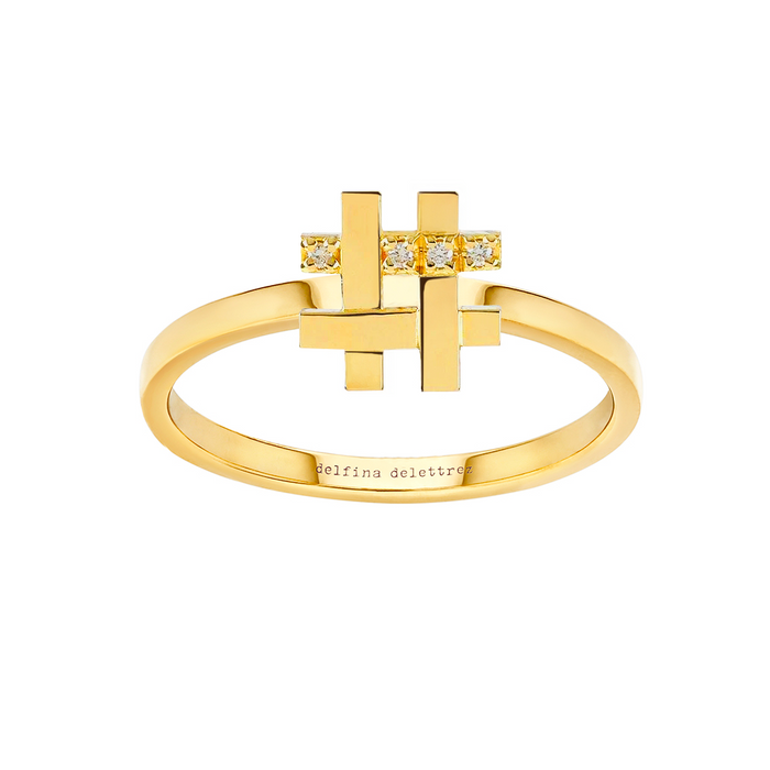delfina delettrez Hashtag ring
