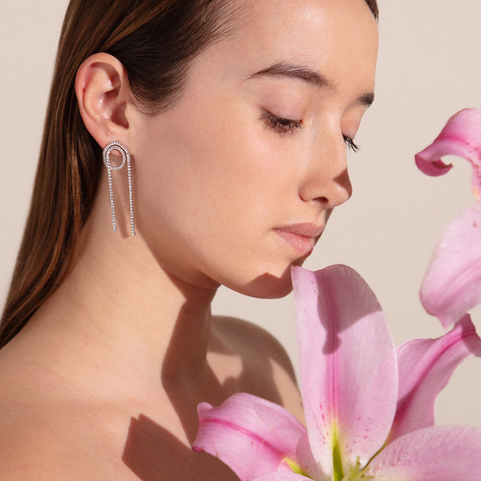 delfina delettrez Loop tennis earrings