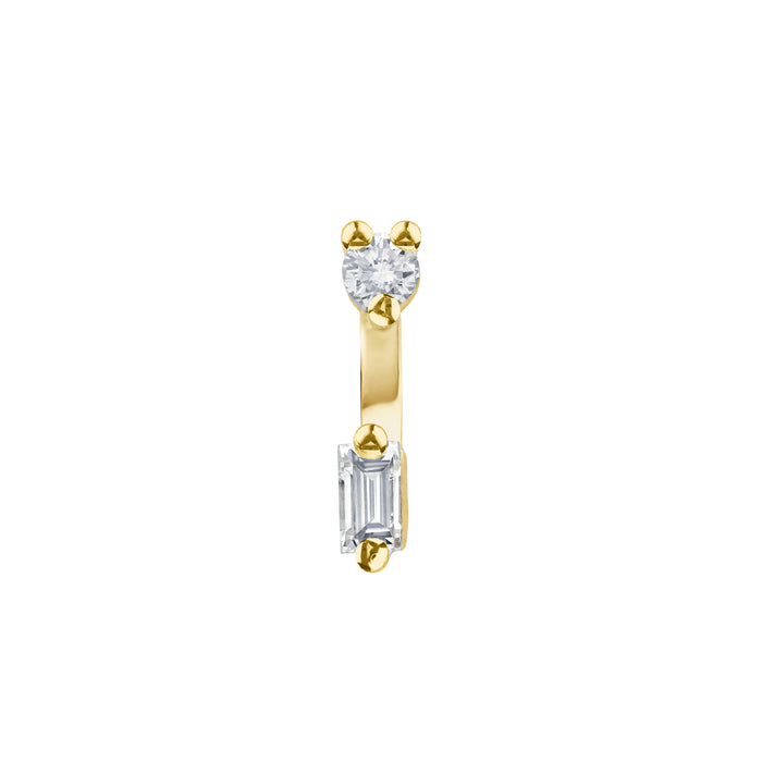 Delfina Delettrez Micro Piercing Baguette Stud