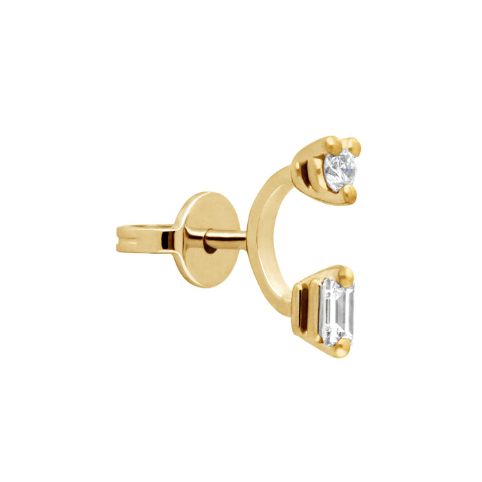 delfina delettrez Micro piercing baguette stud