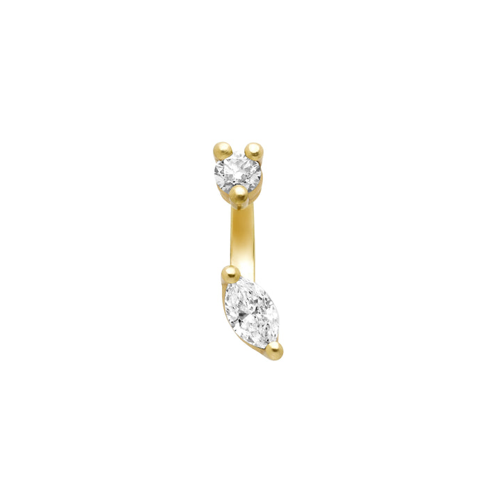 delfina delettrez Micro piercing marquise stud