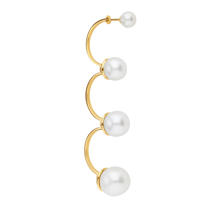 delfina delettrez Multi-pearl piercing earring