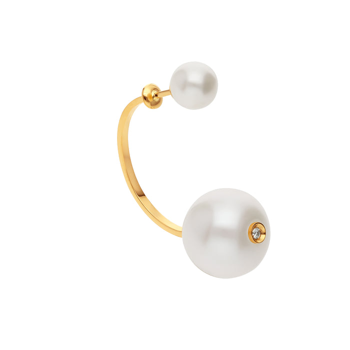 delfina delettrez Pearl piercing earring