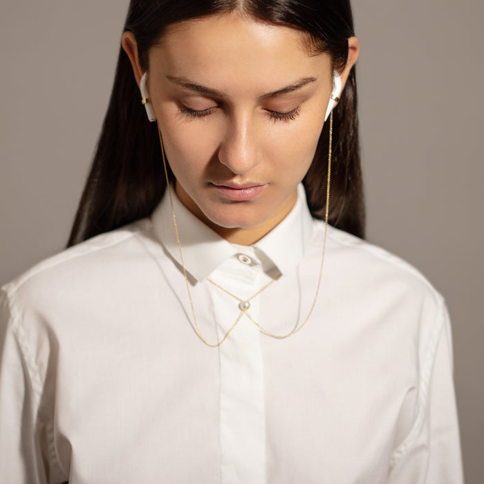 delfina delettrez Pearl Sonic necklace