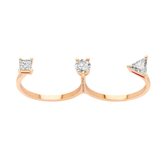 delfina delettrez Triple diamond ring