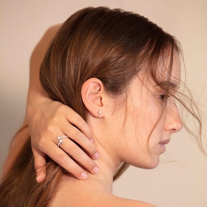 Delfina Delettrez TWO IN ONE Contrariè Pavè Ring