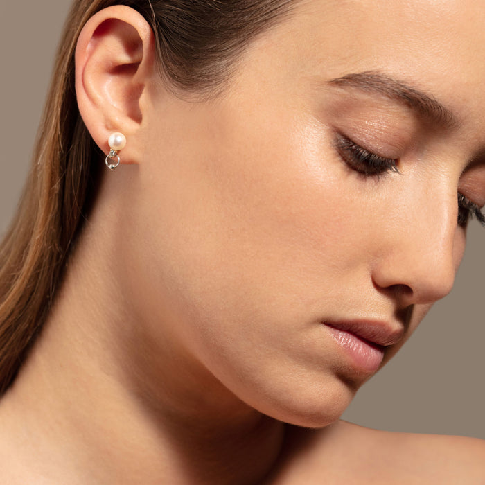 Delfina Delettrez TWO IN ONE Diamond Akoya Earring