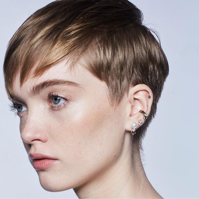 Delfina Delettrez TWO IN ONE Diamond Akoya Earring