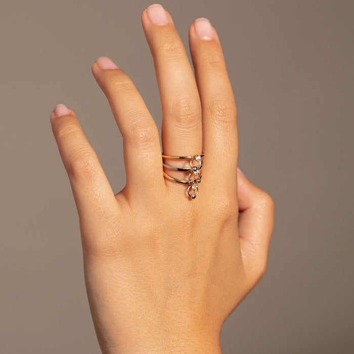Delfina Delettrez TWO IN ONE Triple Ring